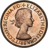 1953 Proof Halfpenny - Elizabeth II British Bronze Coin - Superb