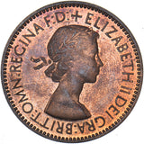 1953 Proof Halfpenny - Elizabeth II British Bronze Coin - Superb