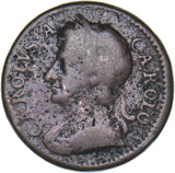 1672 Farthing - Charles II British Copper Coin