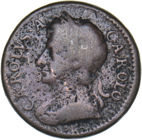 1672 Farthing - Charles II British Copper Coin
