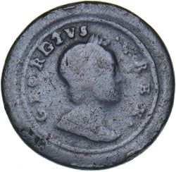 1720 Farthing - George I British Copper Coin