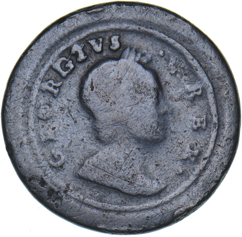 1720 Farthing - George I British Copper Coin