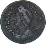 1736 Farthing - George II British Copper Coin