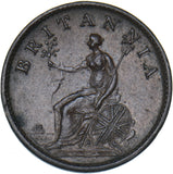 1806 Farthing - George III British Copper Coin - Nice