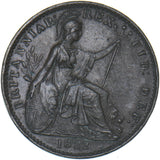 1822 Farthing - George IV British Copper Coin - Very Nice