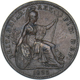 1825 Farthing - George IV British Copper Coin - Nice