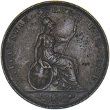 1828 Farthing - George IV British Copper Coin - Very Nice