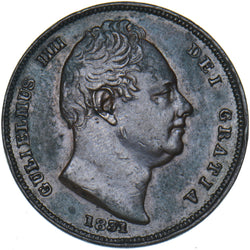 1831 Farthing - William IV British Copper Coin - Nice