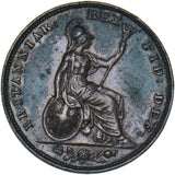 1831 Farthing - William IV British Copper Coin - Nice
