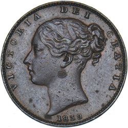 1839 Farthing - Victoria British Copper Coin - Nice