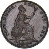 1843 Farthing - Victoria British Copper Coin - Nice