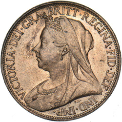 1896 Farthing - Victoria British Bronze Coin - Superb