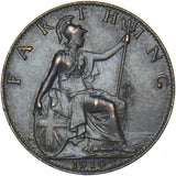 1910 Farthing - Edward VII British Bronze Coin - Very Nice