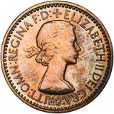 1953 Proof Farthing - Elizabeth II British Bronze Coin - Superb