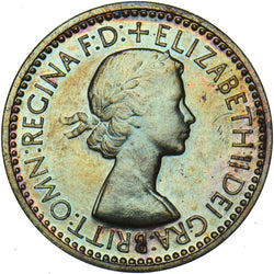 1953 Proof Farthing - Elizabeth II British Bronze Coin - Superb