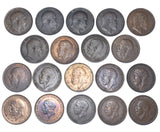 1902 - 1936 Better Grade Halfpennies Lot (19 Coins) - British Bronze Coins