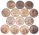 1953 - 1970 High Grade Halfpennies Lot (14 Coins) - Elizabeth II GB Bronze Lot