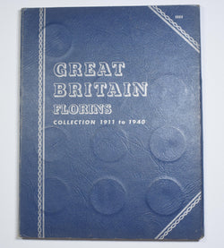 1911 - 1940 Florins Whitman Folder (Near Complete) - British Silver Coins