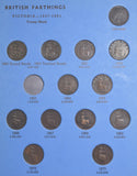 1860 - 1901 Farthings Whitman Folder (Near Complete) - British Bronze Coins