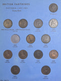 1860 - 1901 Farthings Whitman Folder (Near Complete) - British Bronze Coins