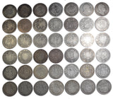 1816 - 1919 Pre 1920 British Silver Halfcrowns Lot (42 Coins 569g No duplicates)
