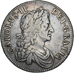 1671 Crown - Charles II British Silver Coin - Nice