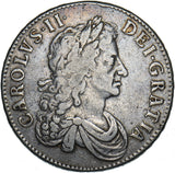 1671 Crown - Charles II British Silver Coin - Nice