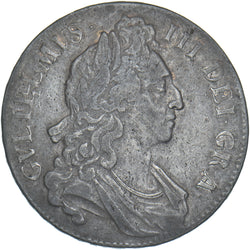 1696 Crown - William III British Silver Coin - Nice