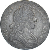 1696 Crown - William III British Silver Coin - Nice