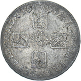 1696 Crown - William III British Silver Coin - Nice