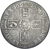 1696 Crown - William III British Silver Coin