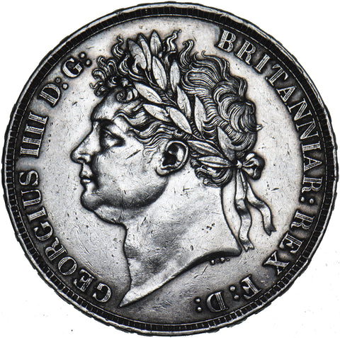 1821 Crown - George IV British Silver Coin - Nice