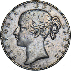 1844 Crown (Cinquefoil Stops) - Victoria British Silver Coin