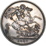 1887 Crown - Victoria British Silver Coin - Superb