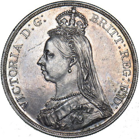 1887 Crown - Victoria British Silver Coin - Very Nice