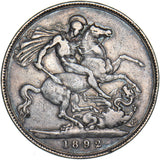1892 Crown - Victoria British Silver Coin