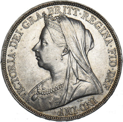 1896 LX Crown - Victoria British Silver Coin - Very Nice