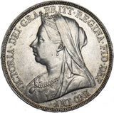 1896 LX Crown - Victoria British Silver Coin - Very Nice