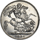 1896 LX Crown - Victoria British Silver Coin - Very Nice