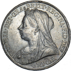1900 LXIII Crown - Victoria British Silver Coin - Very Nice