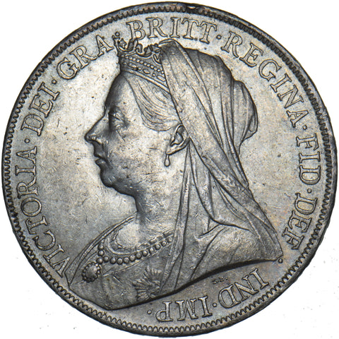 1900 LXIII Crown - Victoria British Silver Coin - Very Nice