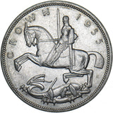 1935 Crown - George V British Silver Coin - Very Nice