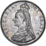 1887 Double Florin (Arabic 1) - Victoria British Silver Coin - Very Nice