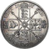 1887 Double Florin (Roman 1) - Victoria British Silver Coin - Very Nice