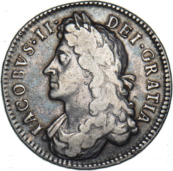 1686 Halfcrown - James II British Silver Coin - Nice