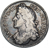 1686 Halfcrown - James II British Silver Coin - Nice