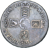 1696 Halfcrown - William III British Silver Coin