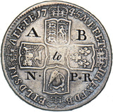 1745 Lima Halfcrown (Rev. Inscribed) - George II British Silver Coin