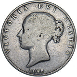 1845 Halfcrown - Victoria British Silver Coin