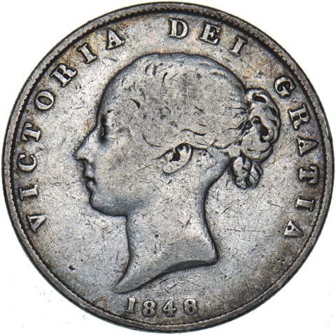 1848 Halfcrown (8 Over 6) - Victoria British Silver Coin